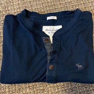 Abercrombie blue long sleeve Henley